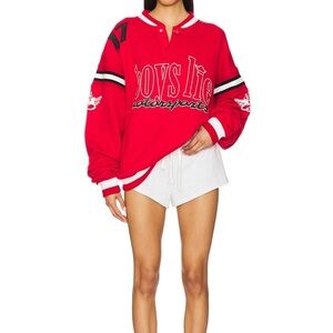 BOYS LIE Fire Fueler Moto Jordan Pullover in red